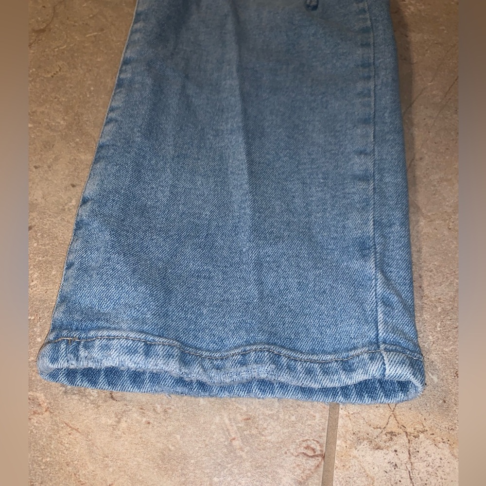 Just Black Denim Light Blue Wash Distressed Knee Design Straight Leg - Size 29 - Picture 7 of 15